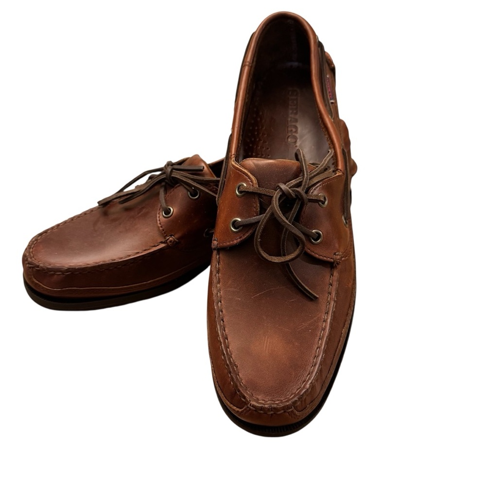 NWOT Sebago Rich Brown Genuine Leather Boat Shoes